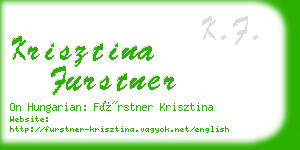 krisztina furstner business card